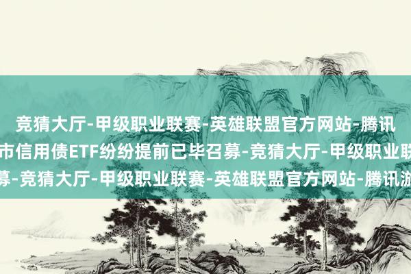 竞猜大厅-甲级职业联赛-英雄联盟官方网站-腾讯游戏首批8只基准作念市信用债ETF纷纷提前已毕召募-竞猜大厅-甲级职业联赛-英雄联盟官方网站-腾讯游戏